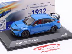 Honda Civic Type R (FL5) ano de construção 2022 racing azul 1:43 Solido