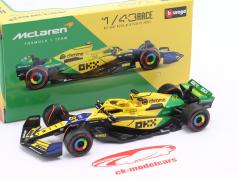 Oscar Piastri McLaren MCL38 #81 第二 Monaco GP 公式 1 2024 1:43 Bburago