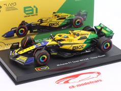 Oscar Piastri McLaren MCL38 #81 2nd Monaco GP Formel 1 2024 1:43 Bburago