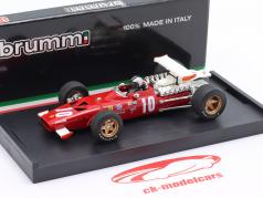 Pedro Rodriguez Ferrari 312 F1 #10 Itália GP fórmula 1 1969 com figura do motorista 1:43 Brumm