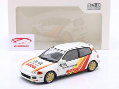 Honda Civic (EG6) Mugen Racing 1992 branco / decoração 1:18 Solido