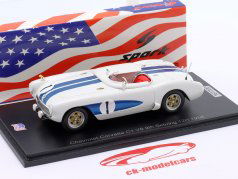 Chevrolet Corvette C1 #1 winnaar S8.0 12h Sebring 1956 Fitch, Hansgen 1:43 Spark