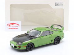 Toyota Supra MK4 (A80) Ano de construção 1993 verde preto 1:18 Solido