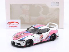 Toyota GR Supra Solido Works Itasha 2024 branco / rosa / decoração 1:18 Solido