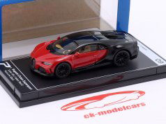 Bugatti Chiron Supersport Itália vermelho, noctorno preto 1:64 Kinsmart