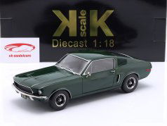 Ford Mustang GT Fastback Bullitt Ano de construção 1968 verde escuro 1:18 KK-Scale