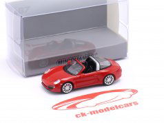 Porsche 911 Targa Bouwjaar 2014 rood 1:87 Minichamps