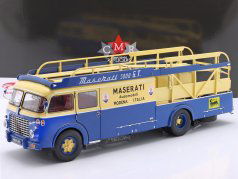 Fiat 642 RN2 Bartoletti Maserati Racertransportør 1957 blå / gul 1:18 CMR