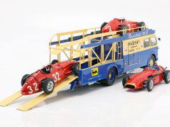 Fiat 642 RN2 Bartoletti Maserati Race Car Transporter 1957 blue / yellow 1:18 CMR