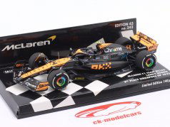 Lando Norris McLaren MCL60 #4 第二 新加坡 GP 公式 1 2023 1:43 Minichamps