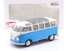 Volkswagen VW T1 Samba Bus Baujahr 1962 blau / weiß 1:18 Solido