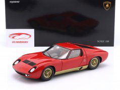 Lamborghini Miura P 400 Année de construction 1968 rouge / or 1:18 Kyosho
