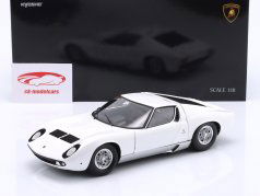 Lamborghini Miura P 400 Byggeår 1968 hvid / sølv 1:18 Kyosho