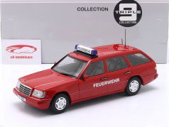 Mercedes-Benz Clase E Modelo T (S124) Departamento de bomberos 1995 rojo 1:18 Triple9
