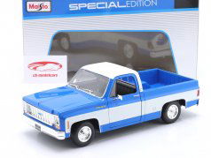 Chevrolet C10 Cheyenne Super Pick-Up Año de construcción 1974 azul / blanco 1:18 Maisto