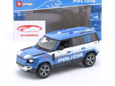 Land Rover Defender 110 полиция Год постройки 2022 синий / белый 1:24 Bburago
