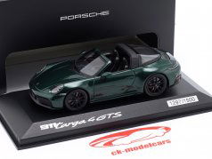 Porsche 911 (992.2) Targa 4 GTS Año de construcción 2024 verde azabache metálico 1:43 Minichamps