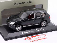 Porsche Cayenne Turbo Mk1 Byggeår 2007 sort 1:43 Minichamps
