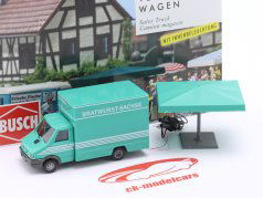 Braadworst Saksisch verkoopwagen turkoois / wit 1:87 Busch