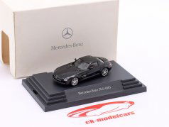Mercedes-Benz SLS AMG obsidiana preto metálico 1:87 Herpa
