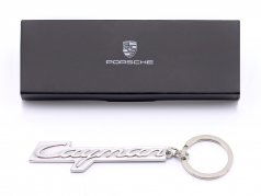 Keychain Porsche Cayman lettering silver