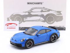 Porsche 911 (992) Dakar Byggeår 2022 blå 1:18 Minichamps