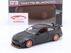 BMW M4 GTS 乏味的 黑色的 和 橙子 轮辋 1:24 Maisto