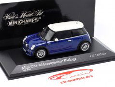 Mini One mit Pacchetto aerodinamico Anno di costruzione 2003 blu metallico 1:43 Minichamps