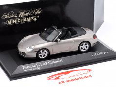 Porsche 911 4S Carrera Cabriolet Año de construcción 2003 gris metálico 1:43 Minichamps