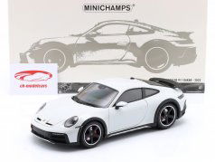 Porsche 911 (992) Dakar Byggeår 2022 grå metallisk 1:18 Minichamps