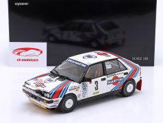Lancia Delta HF 4WD #3 winnaar Rallye Monte Carlo 1988 Saby, Fauchille 1:18 Kyosho