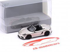 Porsche 718 (981) Spyder 建造年份 2019 银 金属 1:87 Minichamps
