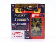 Pit Stop ジオラマ Max Verstappen #1 式 1 世界チャンピオン 2024 1:43 Bburago