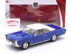 Pontiac GTO Byggeår 1966 blå / hvid 1:18 Highway61