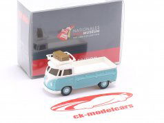 Volkswagen VW T1 Plataforma plana New York New York azul claro / blanco 1:87 Wiking