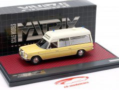 Mercedes-Benz V114 Visser Ambulance Byggeår 1968-1973 hvid / gul 1:43 Matrix