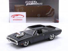 Dom's Dodge Charger R/T 1970 serie di film Fast & Furious nero 1:24 Jada Toys