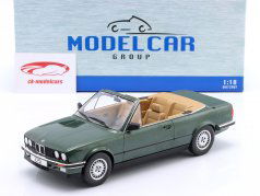 BMW 325i (E30) converteerbaar Bouwjaar 1985 donkergroen metalen 1:18 ModelCar Group