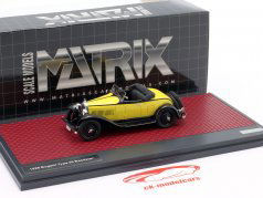 Bugatti Type 40 Roadster Bouwjaar 1929 geel / zwart 1:43 Matrix