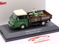 Barkas B1000 Simson med Simson Schwalbe grøn 1:43 Schuco