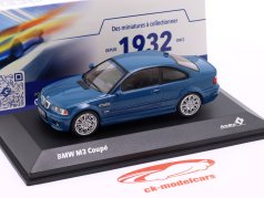 BMW M3 (E46) Coupe Année de construction 2000 Laguna Seca bleu 1:43 Solido