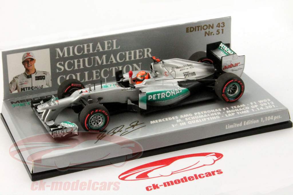 Minichamps 1:43 M. Schumacher Mercedes F1 W03 #7 Pole