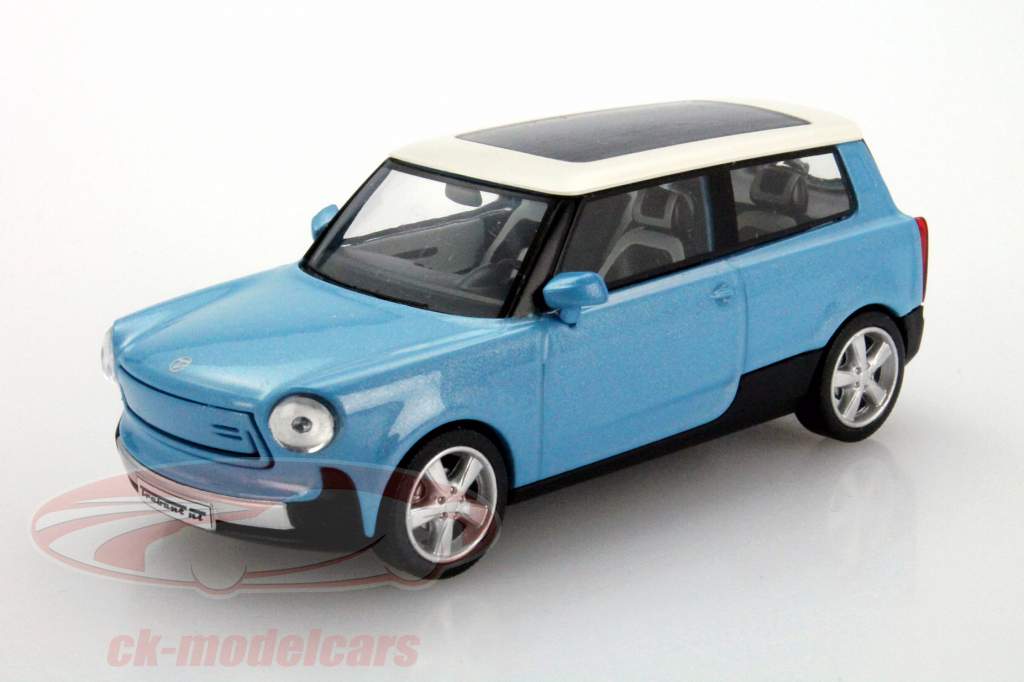 Trabant nT Concept Auto 2009 blauw metallic / wit 1:43 Herpa