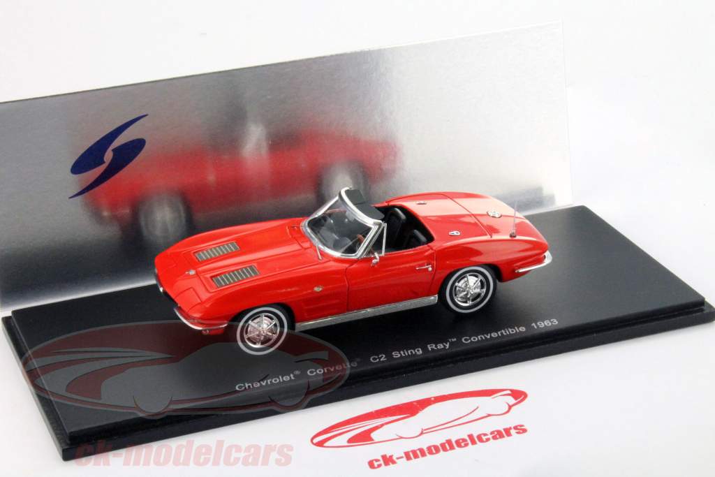 シボレー コルベット C2は スティング Ray コンバーチブル 年 1963 赤 1:43 Spark