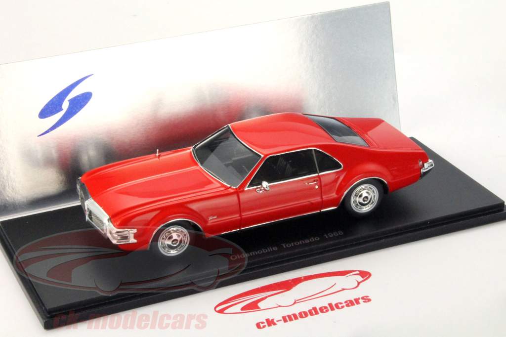 Oldsmobile Toronado Jaar 1968 rood 1:43 Spark