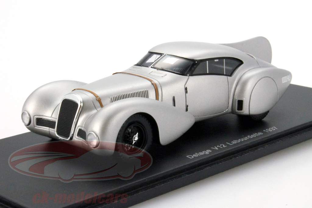 Delage V12 Labourdette construido en 1937 silver 1:43 Spark
