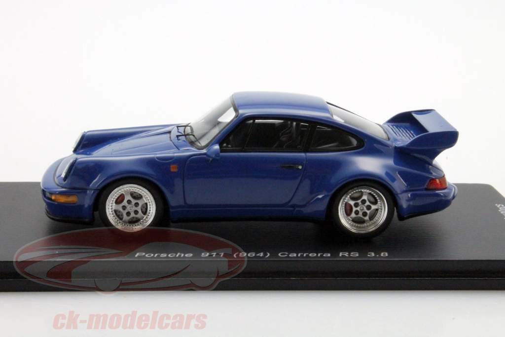 保时捷 911 (964) 卡雷拉 RS 3.8 海上 蓝色 1:43 Spark