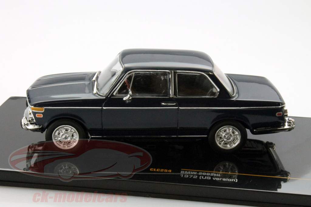 BMW 2002tii US versión Año 1972 azul oscuro 1:43 Ixo