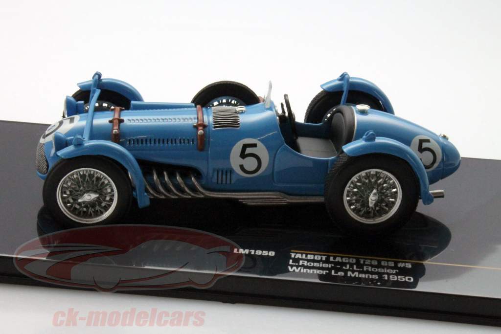 Talbot Lago T26 GS #5 Vencedor 24 LeMans 1950 Rosier / Rosier 1:43 Ixo