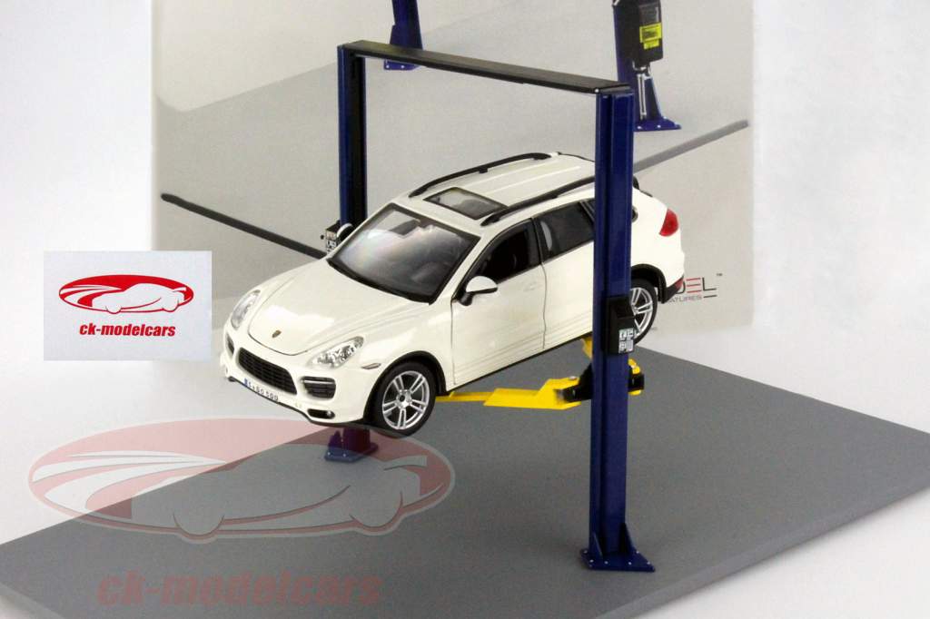 Двухколонные Гидравлический рампы синий / желтый 1:18 TrueScale